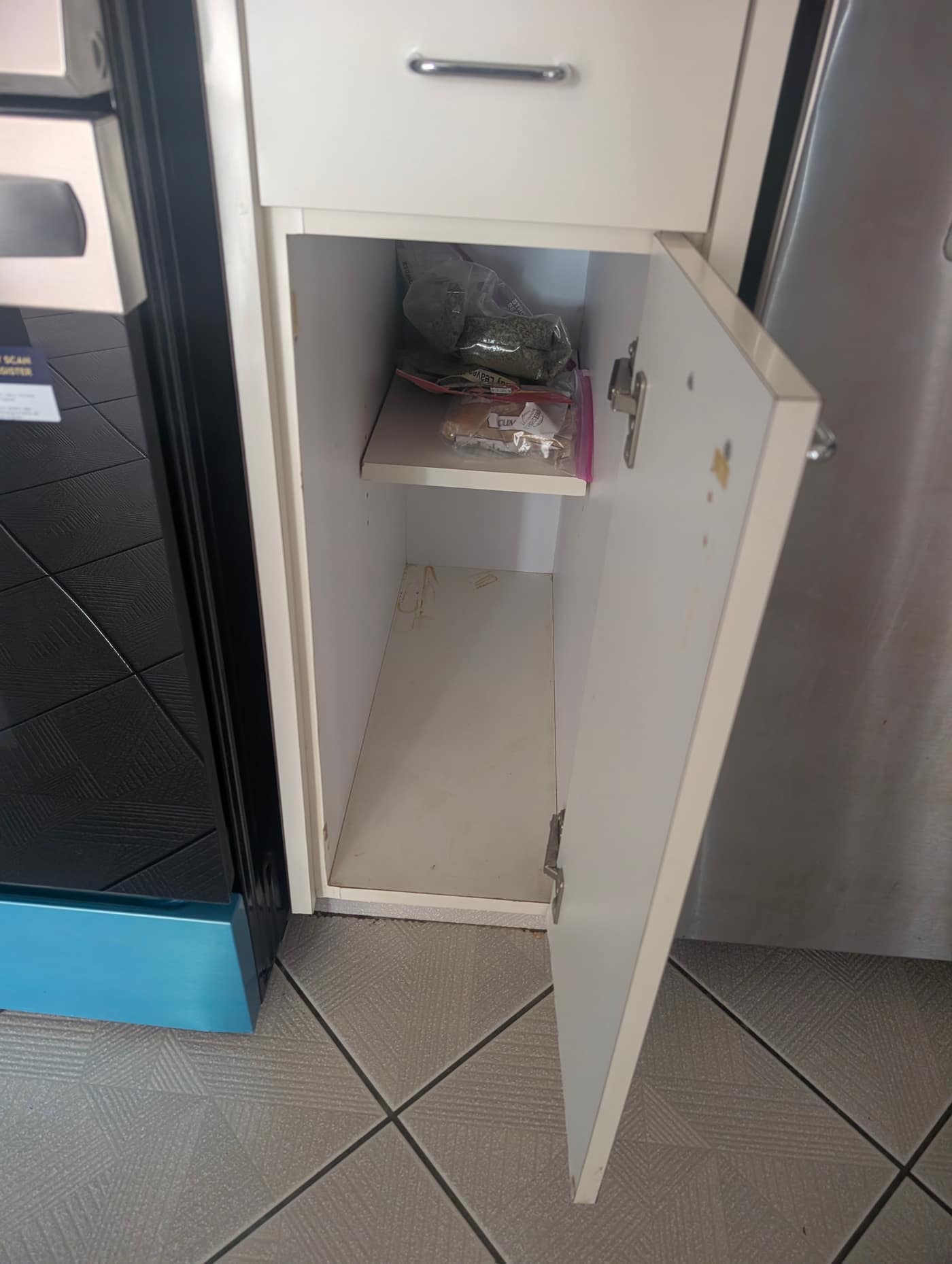 Photo of Narrow base cabinet by the fridge